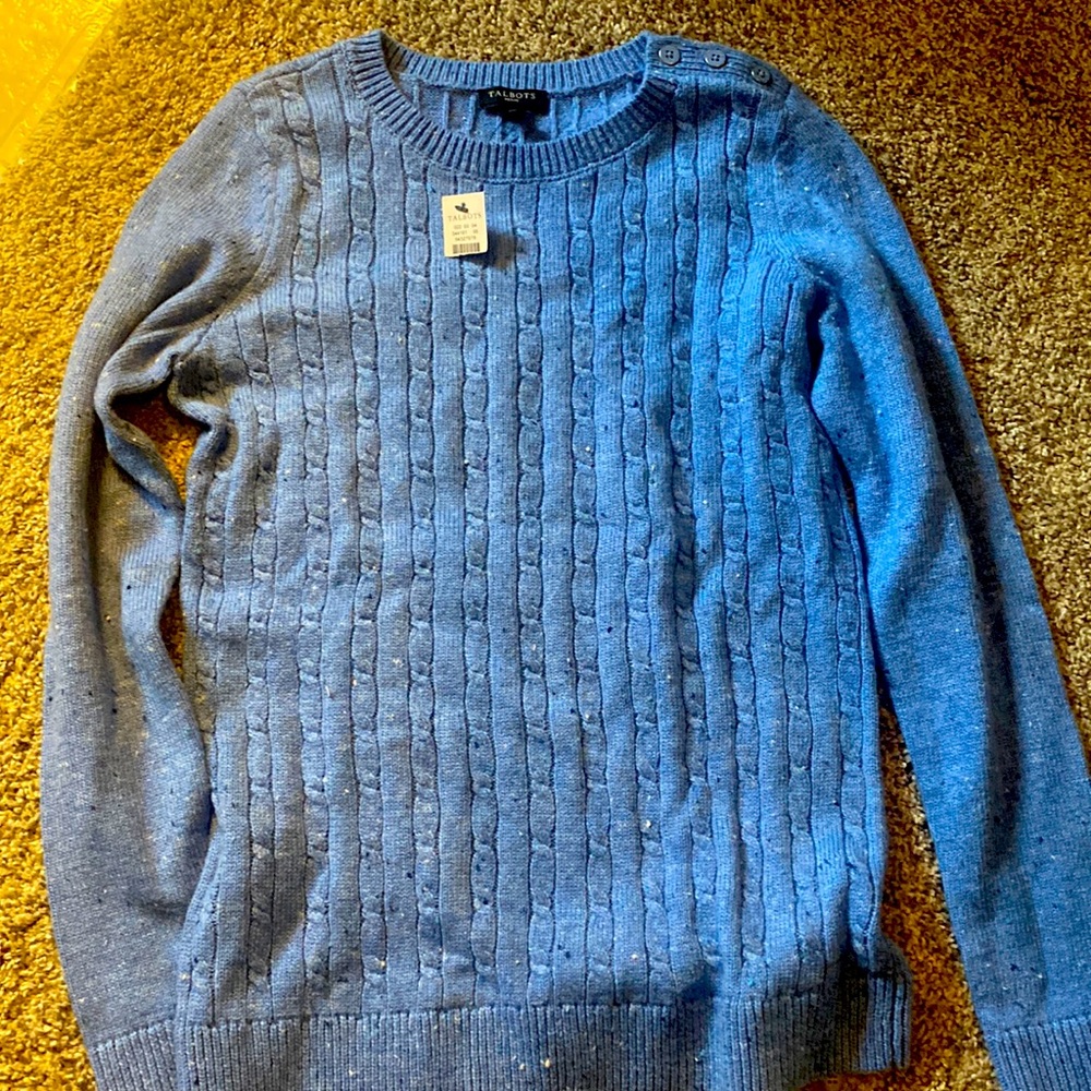 New with tags Talbot petite small blue sweater